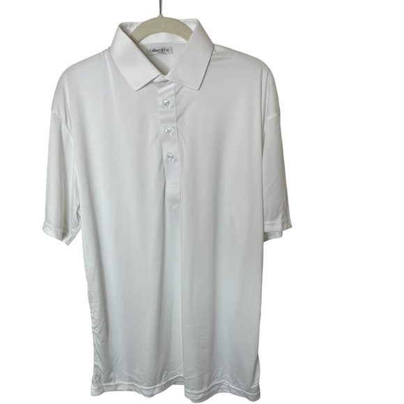 NWOT Collars & Co. White Semi-Spread Collar Polo in Size Large - Picture 2 of 6